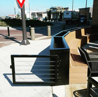 Custom fabricated planter boxes in Cleveland