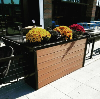 Custom planter boxes down in the Flats!