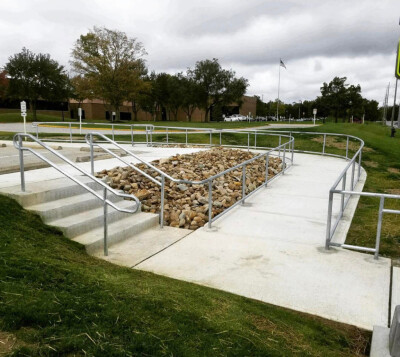 We were honored to build and install this galvanized steel railing for a ramp at Orange City Schools!