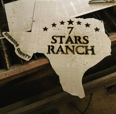 Custom steel sign plasma cut for some friends in Texas with their logo!