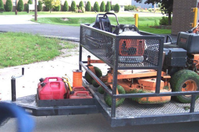 Custom trailer for a local lawn care service company