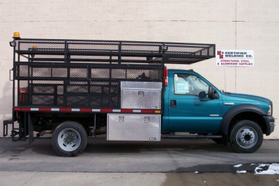 Custom fabricated ladder rack and tool boxes. We can design them for any make and model!