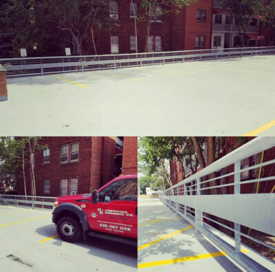 We installed this heavy duty galvanized guard rail in Lakewood, OH