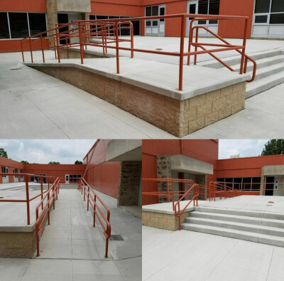 Our guys did a great job fabricating and installing this handrail for Hudson City Schools!