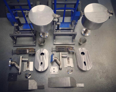 Custom stainless and steel parts for a local Cleveland business