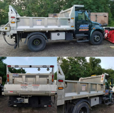 We produced 6 of these custom aluminum dump beds for a local snow plowing company and they turned out AWESOME! They have fold sides that help make cleaning and unloading the beds a breeze. There are also 30+ lights on the bed alone so you can't miss them 